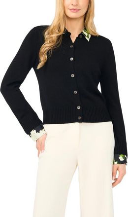 Ted Baker Hebe Twofer Cardigan in Rich Black at Nordstrom, Size X-Small