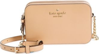 Kate Spade New York cameron double zip crossbody bag in Light Fawn at Nordstrom Rack