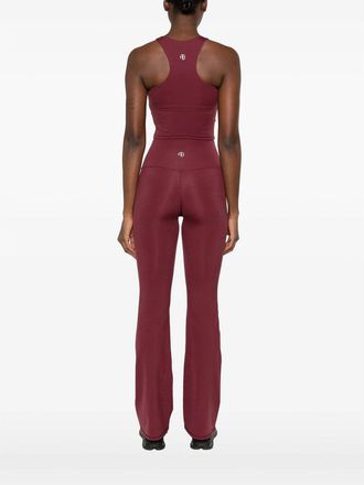 Anine Bing Cropped Racerback Tank Top - Red