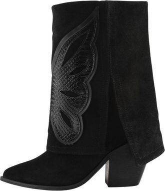 L37 Stijlvolle Hundred Dollar Bill Accessoires - Dames - Cowboylaarzen - Zwart - 40 EU - Schoenen