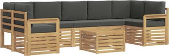vidaXL Conjunto De Sof&aacute;s De Exterior 8 Uds. Blanco Y Antracita Vidaxl