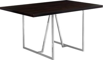 Monarch Specialties Dining Table, 60 Rectangular, Kitchen, Dining Room, Brown Laminate