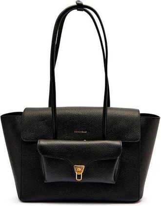 Coccinelle Womens Shopper Bag Black Cowhide Shopper-bags