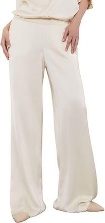 ottod'Ame Viscose Palazzo Trousers in Ecru at Nordstrom, Size 40