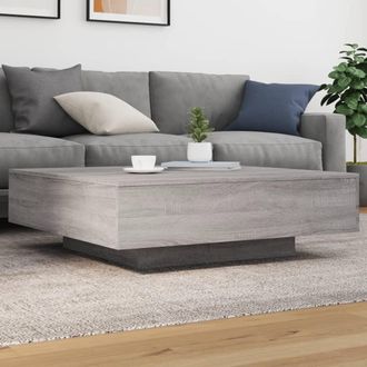 vidaXL Vidaxl - Mesa De Centro Madera De Ingenier&iacute;a Gris Sonoma 100x100x31 Cm