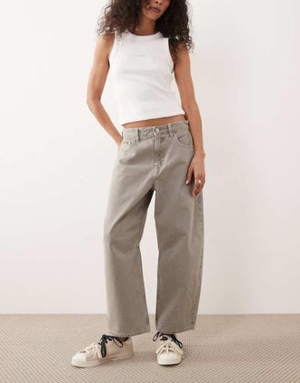 Calvin Klein Jeans Jeans corti a cilindro grigi-Grigio