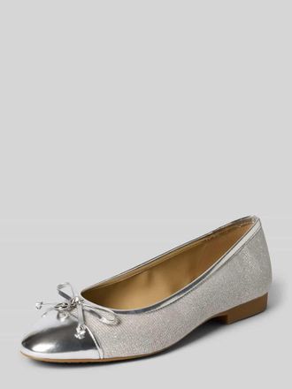 Michael Kors Ballerinas aus Leder-Mix mit Logo-Detail Modell Piper in Silber, Gr&ouml;&szlig;e 36