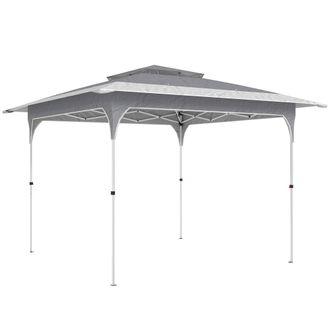 OUTSUNNY Carpa plegable 352x352x278 cm gris oscuro