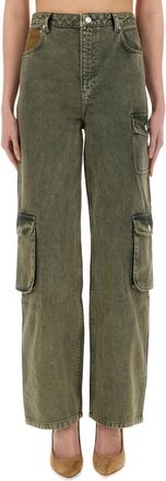 Moschino Khaki Relaxed High Rise Jeans