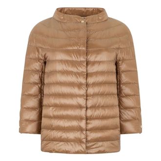 Herno Down Jackets, female, Brown, Size: M Ultralight Nylon Jacket