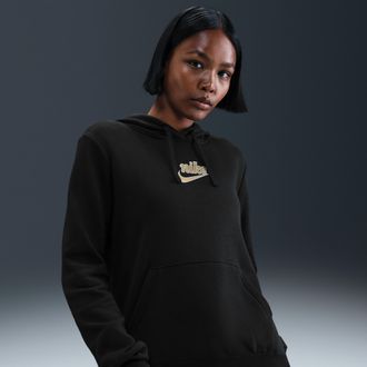 Nike Womens Nike Sportswear Club Pullover Fleece Hoodie in Black | IM8607-010