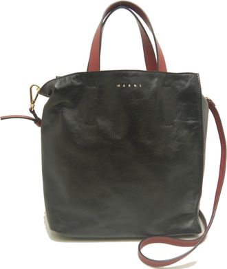 Marni Black Gray Tote Bag (Pre-Owned)