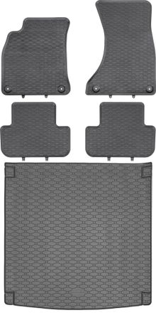 OEM Audi A4 B8 Avant / Kombi De 04.2008 A 10.2015 Set - Alfombrillas De Goma Para Coche + Alfombrilla Para Maletero