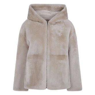 Yves Salomon 66 CM Jas - Dames - Jassen - Beige - Maat: M