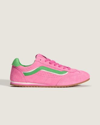 Vans Womens Super Lowpro Sneaker In Pink Fizz/bright Green