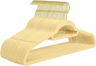 OEM Juego De 30 Perchas Antideslizantes De Abs Flocado Para Guardar Ropa En Casa. Un Perchero M&aacute;gico Y Sin Costuras
