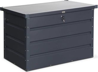 Sweeek Arc&oacute;n de jard&iacute;n met&aacute;lico de 285l, antracita