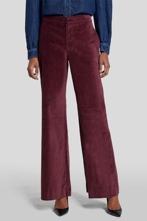 7 For All Mankind Womens Ladies Pants Tailored Modern Dojo Flare Fit - Red Velvet - Size 27 (Waist)