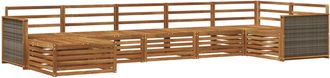 vidaXL Conjunto De Sof&aacute;s De Exterior 7 Uds. Natural Vidaxl