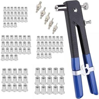 OEM Pistola Para Remaches Roscados De 86 Piezas Con 5 Mandriles (m3, M4, M5, M6, M8) - Kit Para Remaches Roscados - Herramienta Para Remaches Roscados