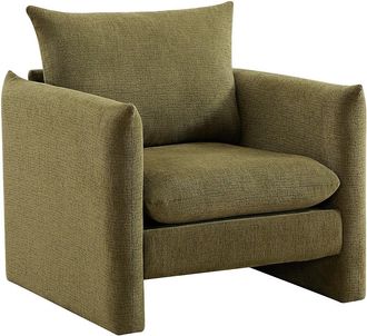Vente-Unique Sill&oacute;n en chenilla verde GORAZI