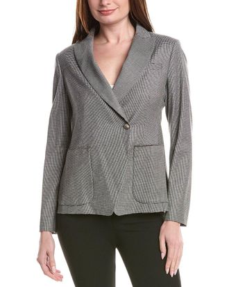 Fabiana Filippi Pear-Neck Wool-Blend Blazer