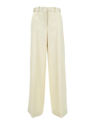 Jil Sander Beige Relaxed Flat Front Pants