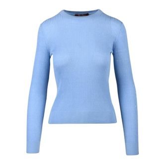 Max Mara Marabu Round-neck Knitwear - Knitwear - Mujer - Azul - L