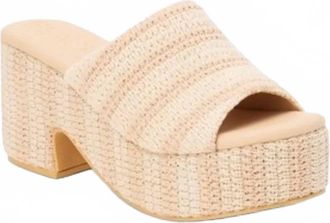 Matisse Footwear Womens Terry Stripe Platform Sandal In Natural
