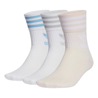 adidas Enjoy Summer Mid Cut Crew Socks 3 Pairs White IB9390