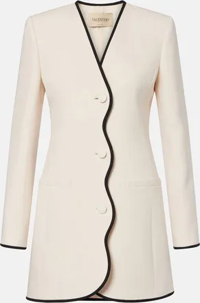 Valentino Crepe Couture scalloped jacket