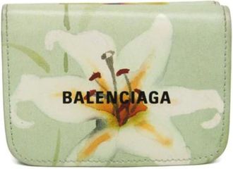 Balenciaga Pre-owned Wallets, female, Green, Size: ONE SIZE Pre-owned Leather Wallet