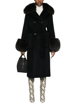 Moorer Malaikafurle Outerwear Navyblu