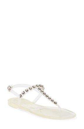 Stuart Weitzman Crystal Embellished Jelly Sandal in Clear at Nordstrom Rack, Size 6