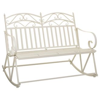 Wanderlust Deco Sofa Balancin De Forja Blanco 116x45x91h Cm