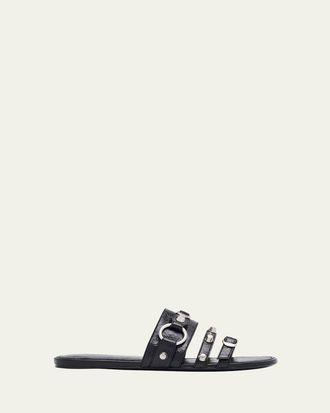サンダル・ミュール BALENCIAGA SS25 Black leather slippers (746568WAD4E 1081) P01065419.jpg