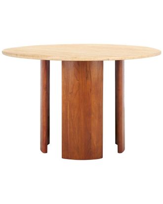 Safavieh Couture Trinsly Travertine Top Dining Table