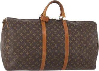 Louis Vuitton Pre-owned Keepall 60 Boston Tas - unisex - Vintage Weekendtas - Bruin - ONE Size - Leer - Vintage