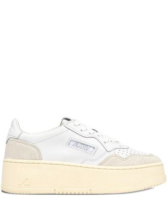 Autry platform panelled sneakers - women - Calf Leather/Calf Leather/Rubber - 39 - White