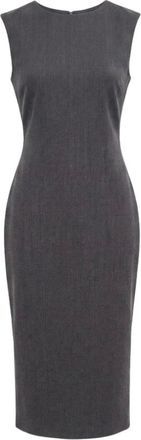 Jacquemus Kleedjes, Dames, Grijs, XS, Leer, La Robe Alba Midi