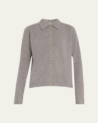 Toteme Cashmere Knit Button-Front Cardigan