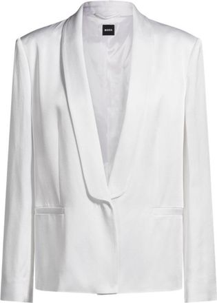 BOSS Relaxed-fit blazer with shawl lapels