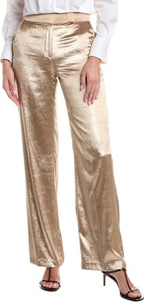 PESERICO Long Pile Velvet Silk-Trim Pant