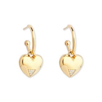Toolally Art Deco Hearts Hoop Earrings in Gold Vermeil at Nordstrom