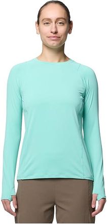 Mountain Hardwear Crater Laketm Long Sleeve Womens Clothing Icy Teal : XS, Polyester/Elastane