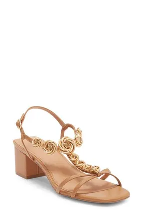 Cecelia New York Abbot T-Strap Sandal in Tan at Nordstrom, Size 7.5
