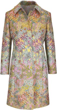 Etro Cappotto con motivo a fiori - Giallo