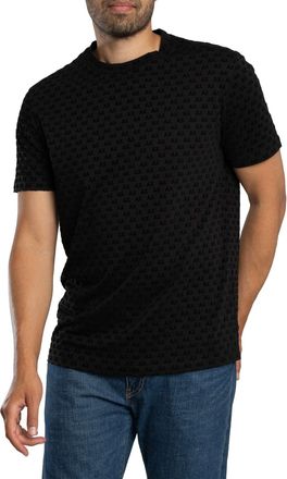 A|X Armani Exchange T-Shirt Met Merkpatroon, Zwart