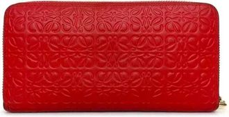 Loewe Tweedehands leren portemonnees - Dames - Vintage Accessoires - Rood - ONE Size - Vintage