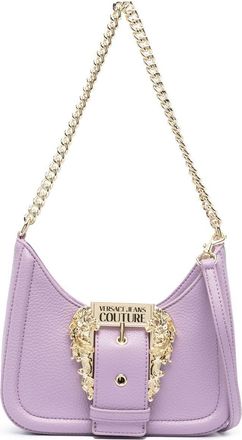 Versace Jeans Couture engraved-logo buckle shoulder bag - women - Polyester/Polyurethane Resin/Polyester - One Size - Purple